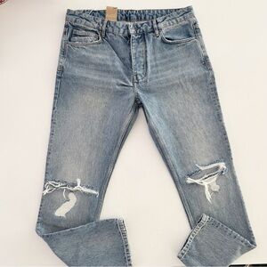 KSUBI Chitch Jinx Trashed Jeans Slim Tapered Men’s Size 36x32 New